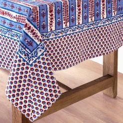 French Tablecloth Avignon Red & Blue -table supplies shop 0H1A3002