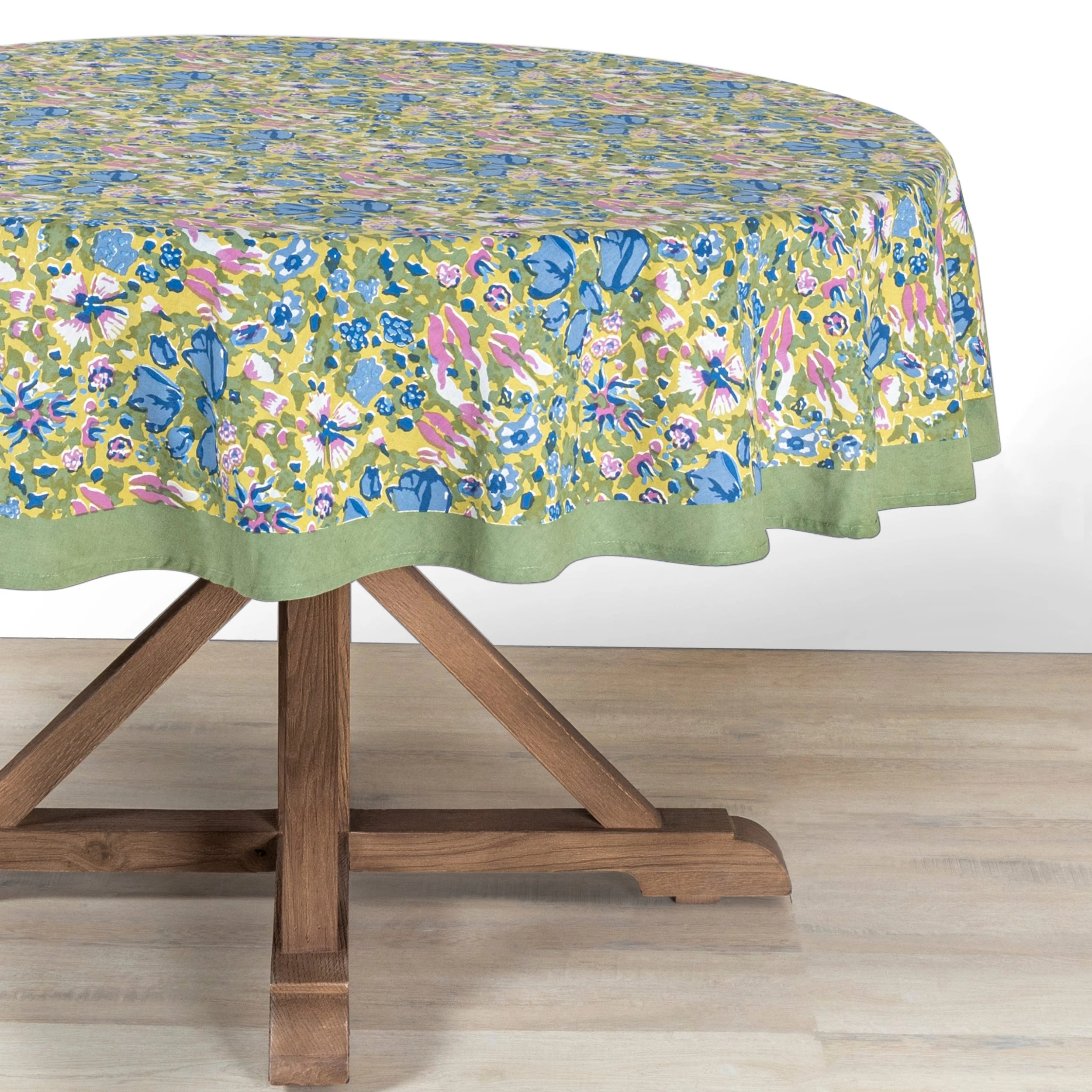 French Tablecloth Jardin Blue & Vert 7 French Tablecloth Jardin Blue & Vert - Image 7