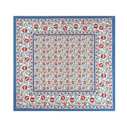 French Tablecloth Grenadine Red & Blue -table supplies shop 0H1A3334