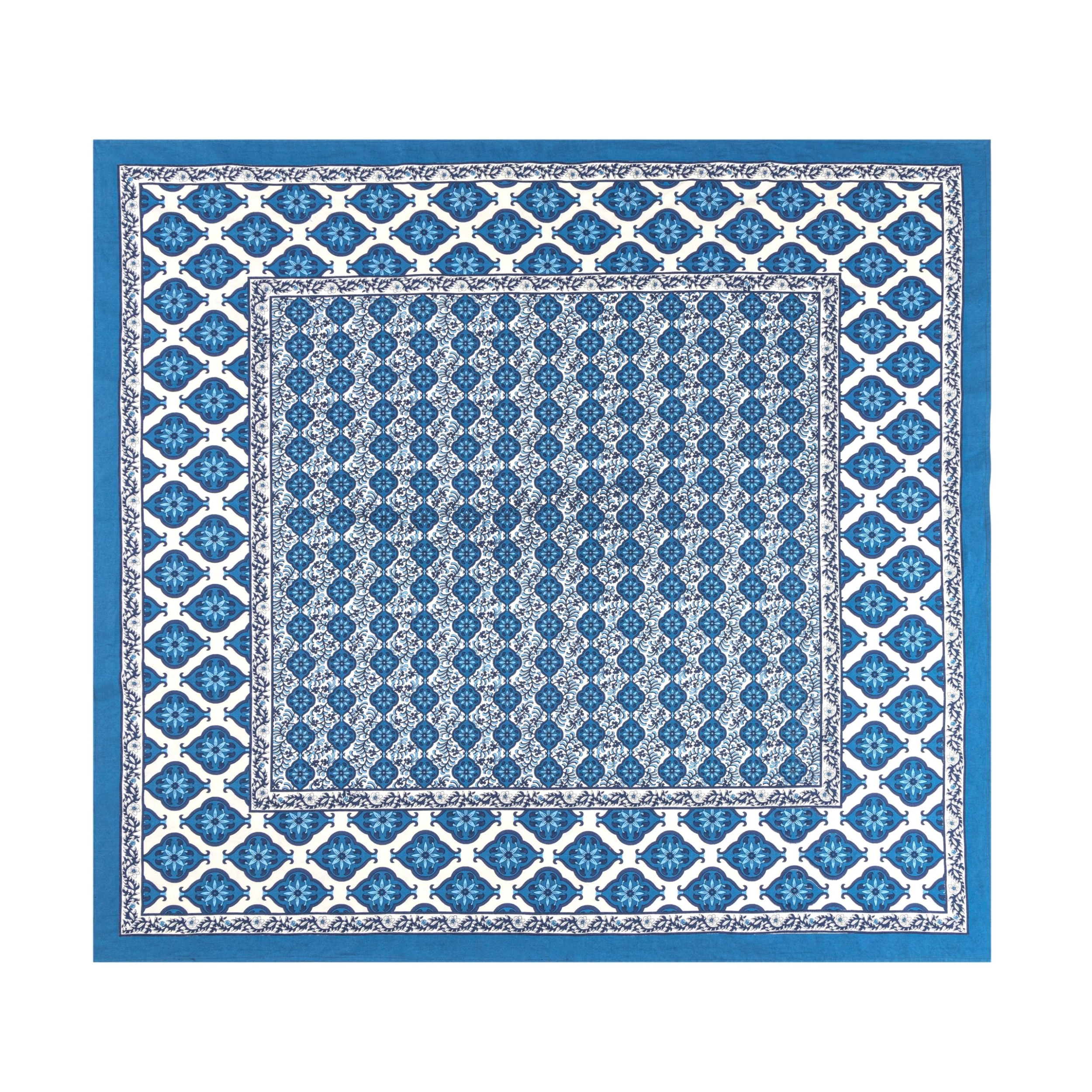 French Tablecloth Azulejo Blue 6 French Tablecloth Azulejo Blue - Image 6