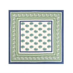 French Tablecloth Cassis Blue & Green -table supplies shop 0H1A3338