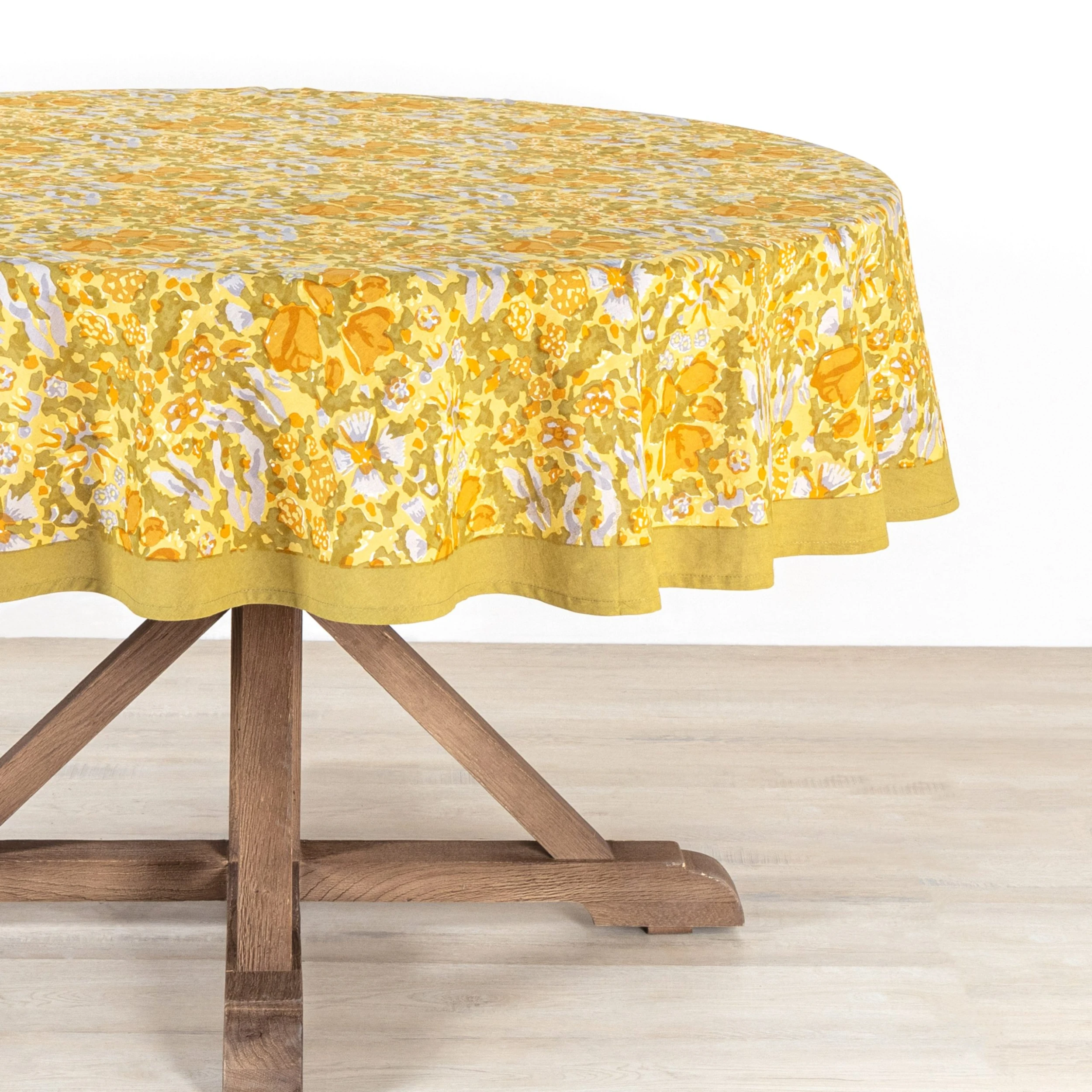 French Tablecloth Jardin Mustard & Grey 8 French Tablecloth Jardin Mustard & Grey - Image 8