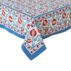 French Tablecloth Grenadine Red & Blue -table supplies shop 0H1A3431