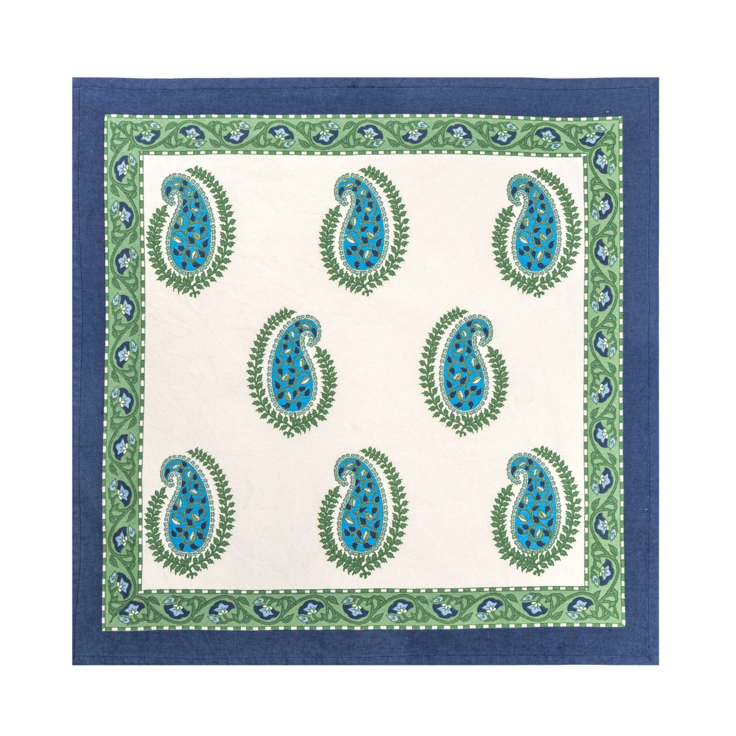 Cassis Blue & Green Napkins, Set Of 6 5 Cassis Blue & Green Napkins, Set Of 6 - Image 5