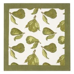 Orchard Pear Napkins Green, Set Of 6 -table supplies shop 13