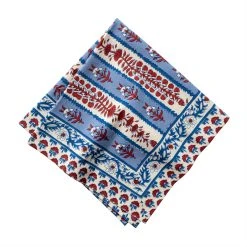 Avignon Napkins Red & Blue, Set Of 6 -table supplies shop 1 1