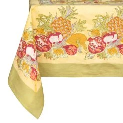 French Tablecloth Tutti Frutti Yellow & Green -table supplies shop 28 19 lowres 2