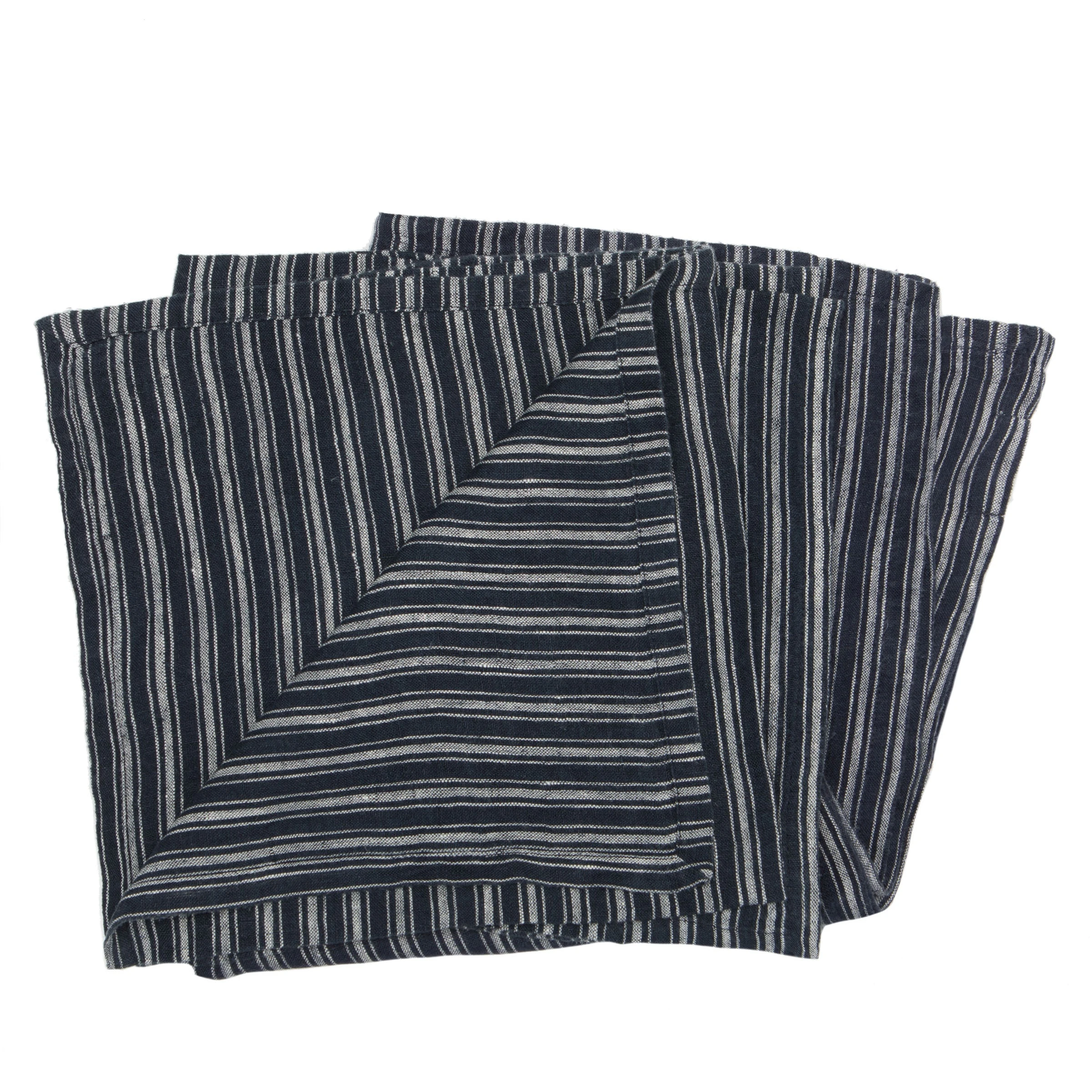 Boat Stripe Linen Napkins Indigo & White, Set Of 4 2 Boat Stripe Linen Napkins Indigo & White, Set Of 4 - Image 2