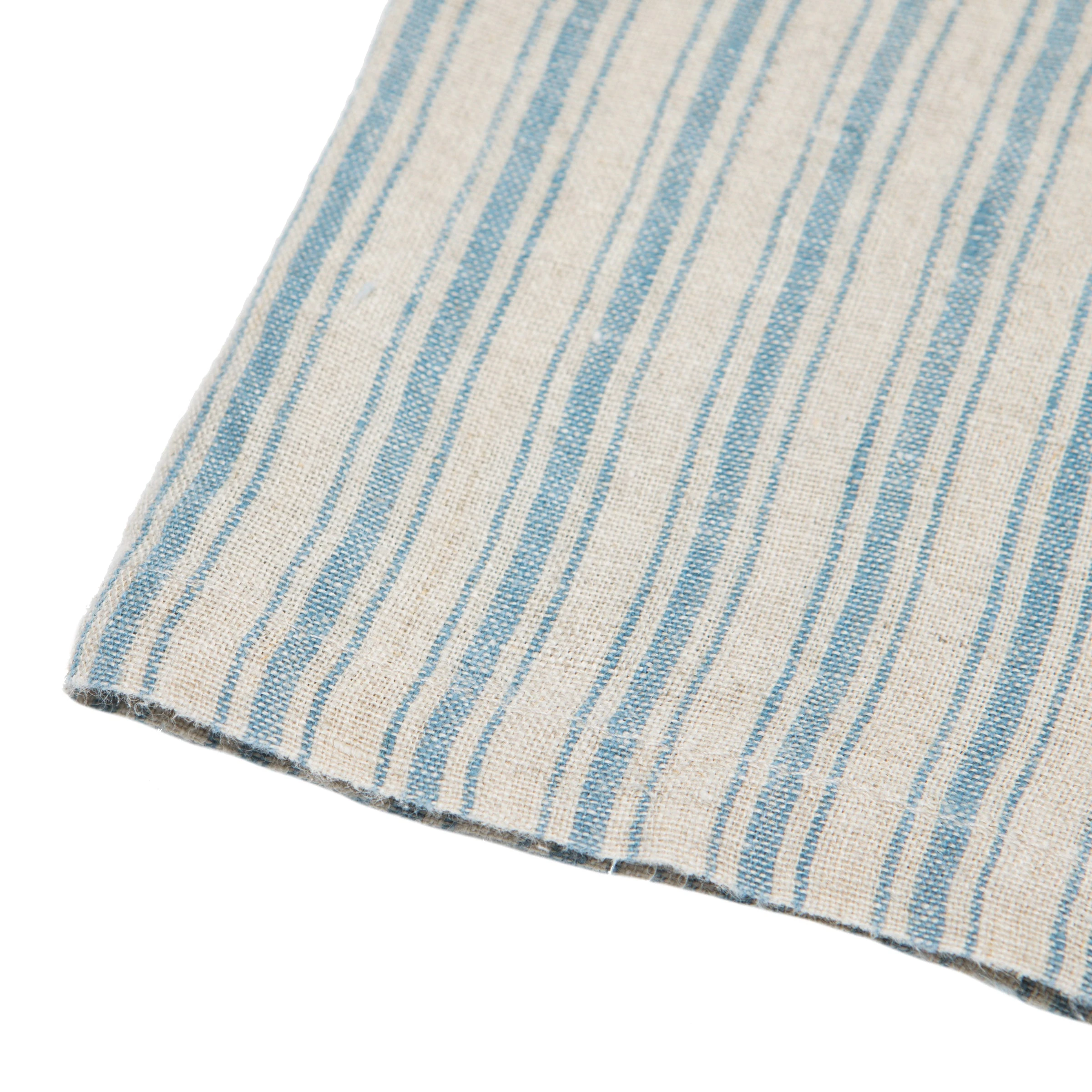 Boat Stripe Linen Napkins Natural & Blue, Set Of 4 5 Boat Stripe Linen Napkins Natural & Blue, Set Of 4 - Image 5