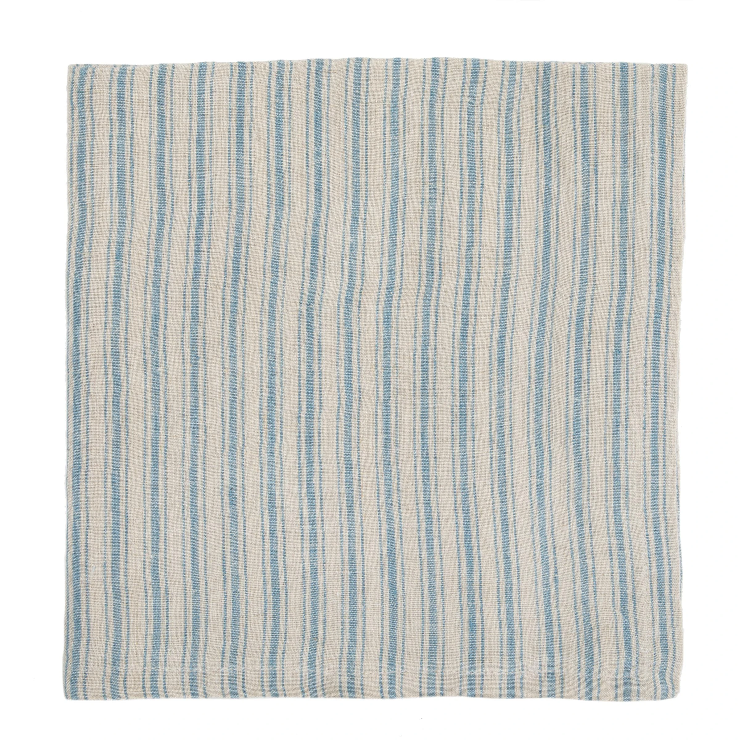 Boat Stripe Linen Napkins Natural & Blue, Set Of 4 1 Boat Stripe Linen Napkins Natural & Blue, Set Of 4