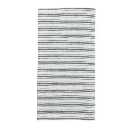Boat Stripe Linen Kitchen Towels White & Blue, Set Of 2
