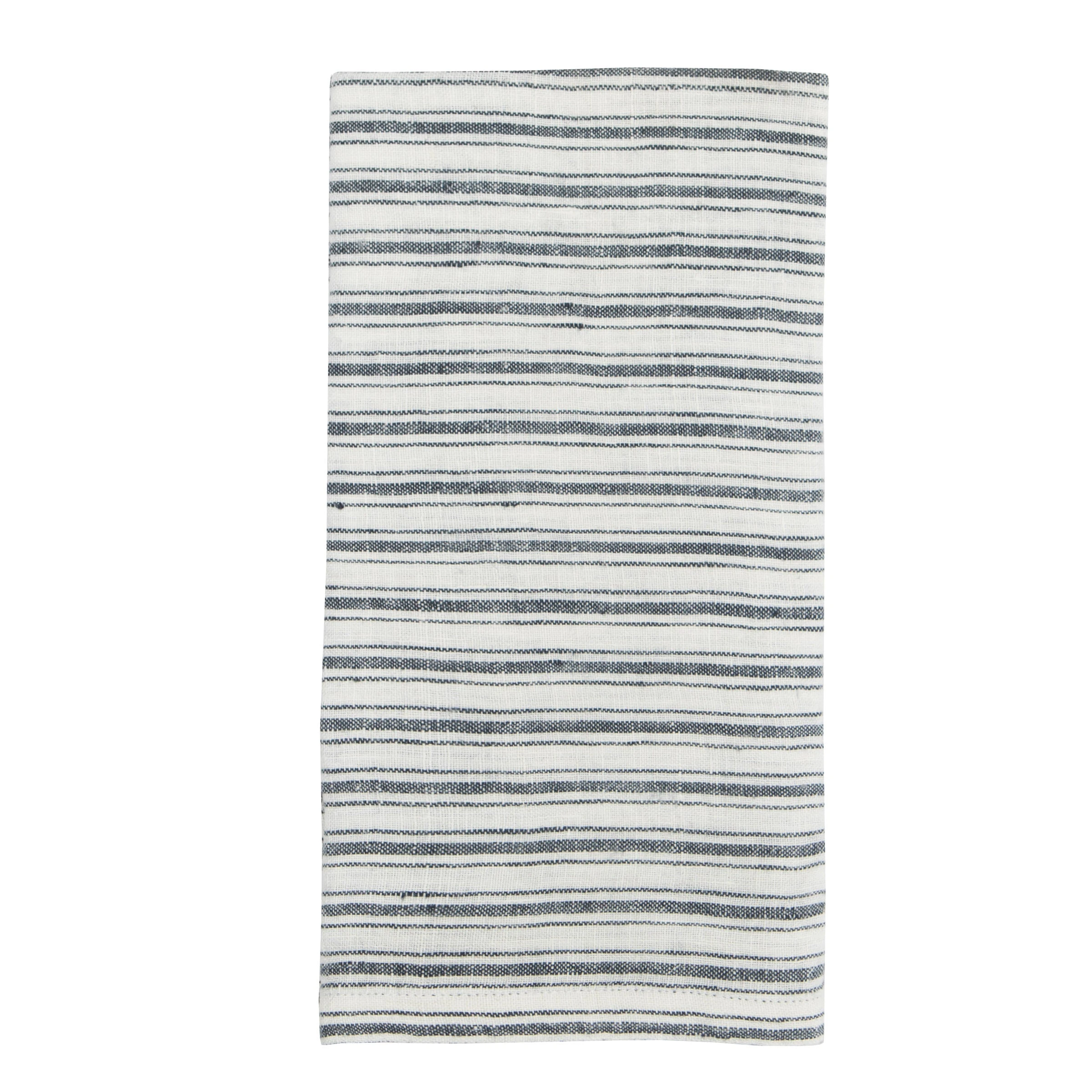 Boat Stripe Linen Kitchen Towels White & Blue, Set Of 2 1 Boat Stripe Linen Kitchen Towels White & Blue, Set Of 2
