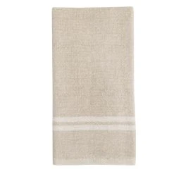Vintage Linen Kitchen Towels Natural & Ivory, Set Of 2