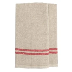 Vintage Linen Kitchen Towels Natural & Red, Set Of 2 7 Vintage Linen Kitchen Towels Natural & Red, Set Of 2 -table supplies shop 2G3A3334