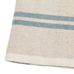 Vintage Linen Kitchen Towels Natural & Blue, Set Of 2 -table supplies shop 2G3A3348
