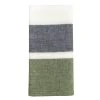 Bold Stripe Linen Evergreen Kitchen Towels - Set Of 2