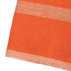 Laundered Linen Kitchen Towels Orange & Natural, Set Of 2 -table supplies shop 2G3A3409