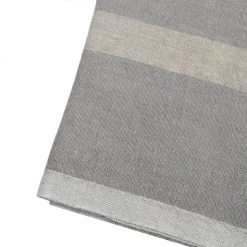 Laundered Linen Kitchen Towels Grey & Natural, Set Of 2 -table supplies shop 2G3A3425