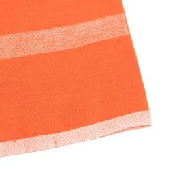 Laundered Linen Napkins Orange & Natural, Set Of 4 -table supplies shop 2G3A3466