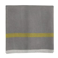 Laundered Linen Napkins Grey & Lime, Set Of 4