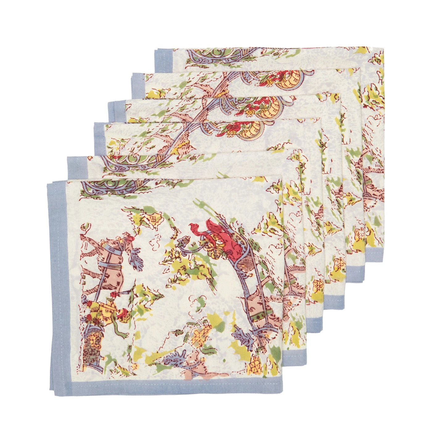 Renne Grey & Blue Napkins, Set Of 6 3 Renne Grey & Blue Napkins, Set Of 6 - Image 3