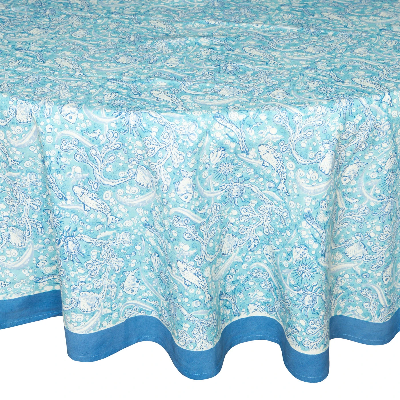 French Tablecloth La Mer Aqua 4 French Tablecloth La Mer Aqua - Image 4