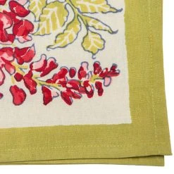 Wisteria Green & Pink Napkins, Set Of 6 -table supplies shop 40 60 5 2