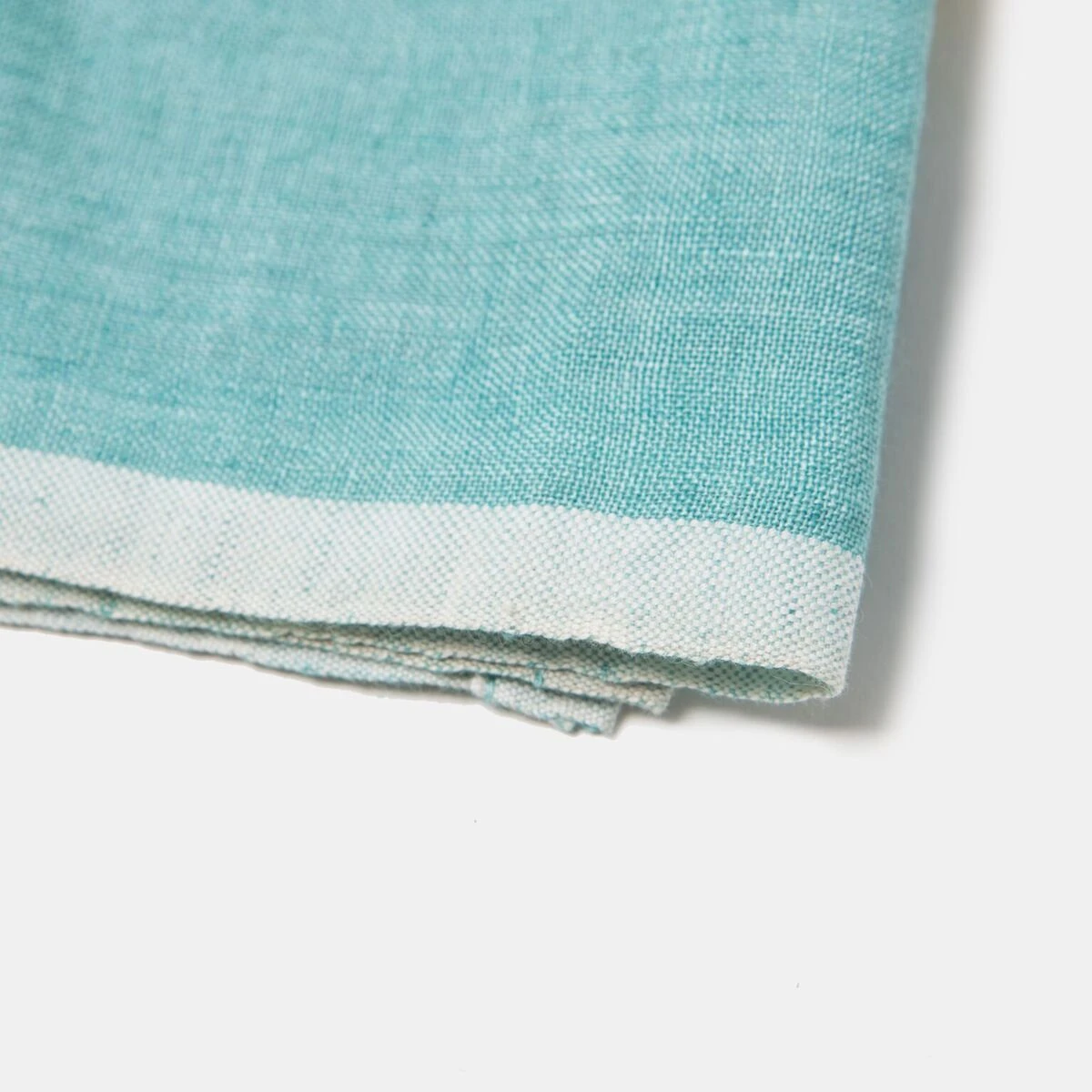 Laundered Linen Napkins Aqua & Lime, Set Of 4 3 Laundered Linen Napkins Aqua & Lime, Set Of 4 - Image 3