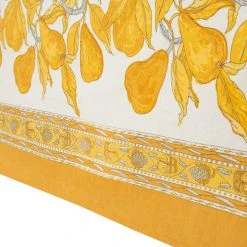 French Tablecloth Orchard Pear Mustard & Grey -table supplies shop 55