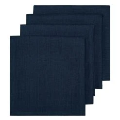 Palma Handwoven Linen Navy Napkins 20x20 - Set Of 4