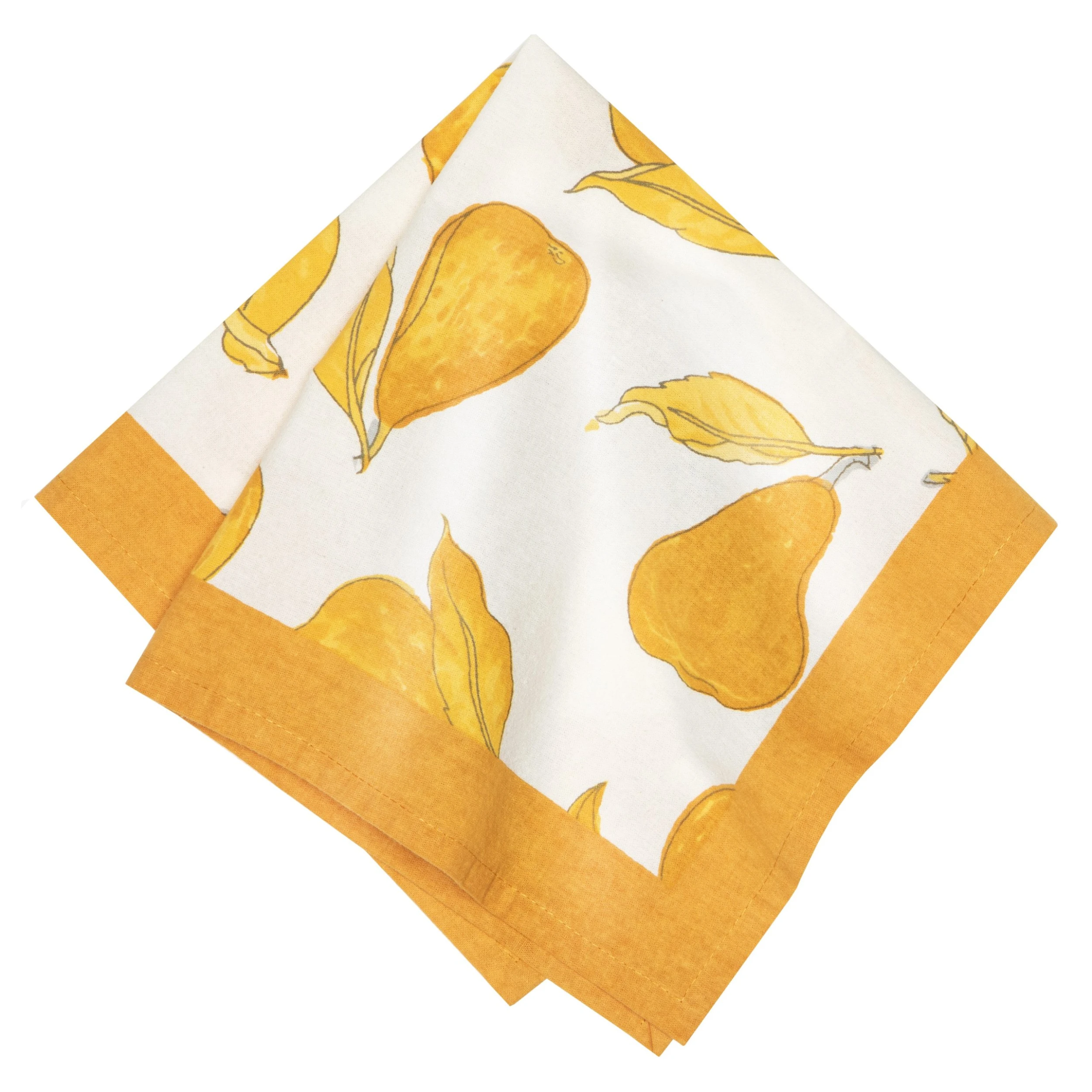 Orchard Pear Napkins Mustard & Grey, Set Of 6 2 Orchard Pear Napkins Mustard & Grey, Set Of 6 - Image 2