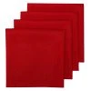 Palma Handwoven Linen Cherry Red Napkins 20x20 - Set Of 4