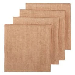 Palma Handwoven Linen Nude Peach Napkins 20x20 - Set Of 4