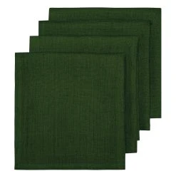 Palma Handwoven Linen Forest Green Napkins 20x20 - Set Of 4