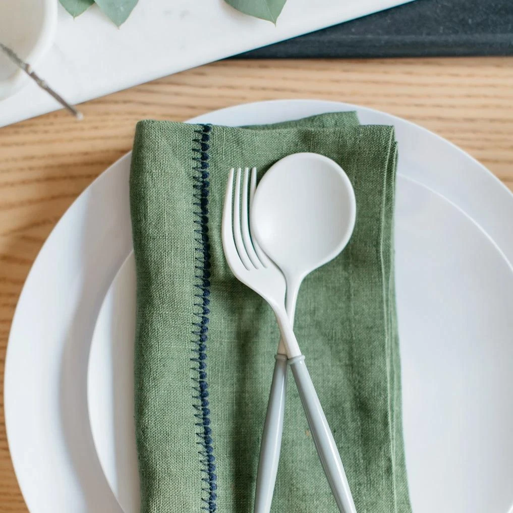 August Linen Stitch Multi Napkins, Set Of 4 5 August Linen Stitch Multi Napkins, Set Of 4 - Image 5