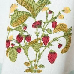 French Tablecloth Fraises Des Bois Bleu -table supplies shop Caravan2567 lowres