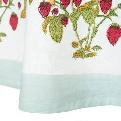 French Tablecloth Fraises Des Bois Bleu -table supplies shop Caravan2570 lowres