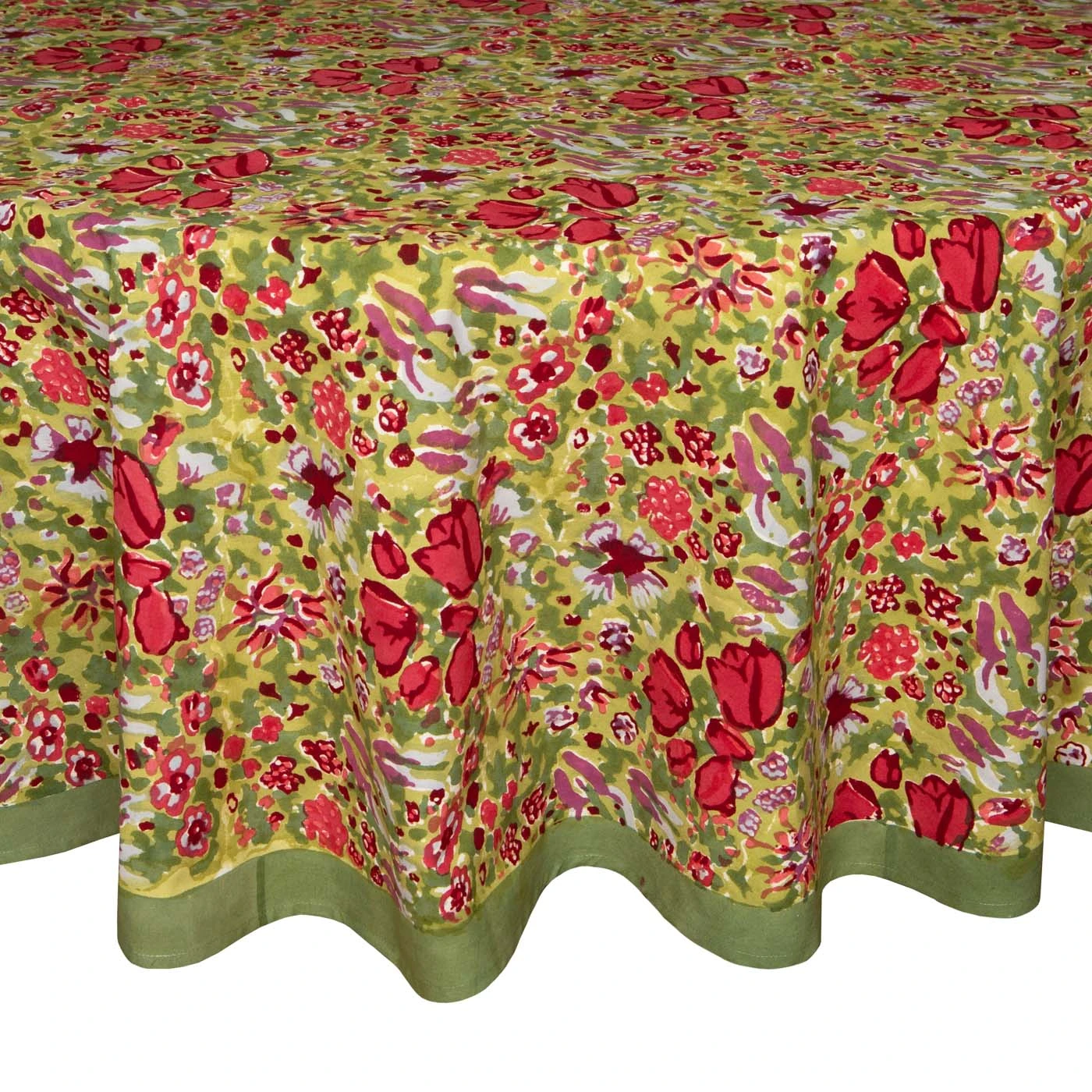 French Tablecloth Jardin Red & Green 9 French Tablecloth Jardin Red & Green - Image 9