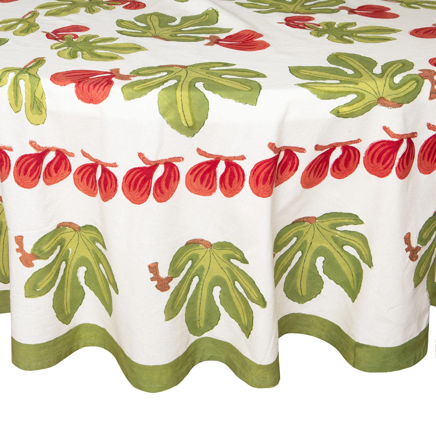 French Tablecloth Fig Red & Green 6 French Tablecloth Fig Red & Green - Image 6