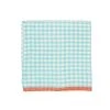 Two-Tone Gingham Napkins Aqua & Orange, Set Of 4