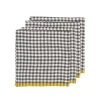 Two-Tone Gingham Napkins Grey & Dijon, Set Of 4