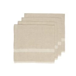 Laundered Linen Napkins Natural & White, Set Of 4 6 Laundered Linen Napkins Natural & White, Set Of 4 -table supplies shop Caravan3083 lowres