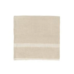Laundered Linen Napkins Natural & White, Set Of 4