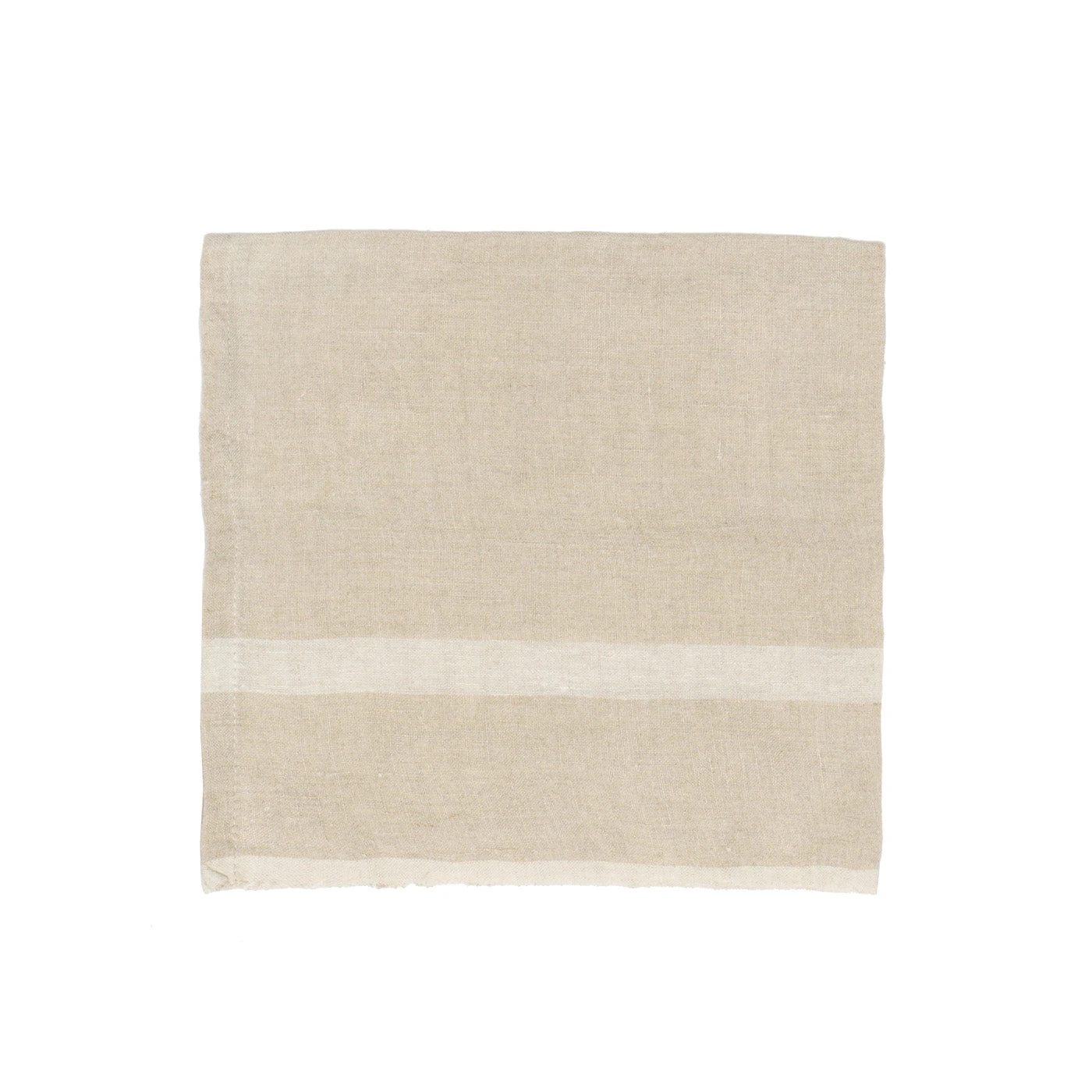 Laundered Linen Napkins Natural & White, Set Of 4 1 Laundered Linen Napkins Natural & White, Set Of 4
