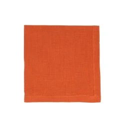 Hemstitch Napkins Burnt Orange, Set Of 6 -table supplies shop Caravan3090 lowres