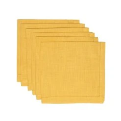 Hemstitch Napkins Dijon, Set Of 6