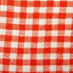 Two-Tone Gingham Napkins Orange & Aqua, Set Of 4 -table supplies shop Caravan3157 lowres