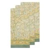 La Mer Tea Towels Aqua & Citrine, Set Of 3