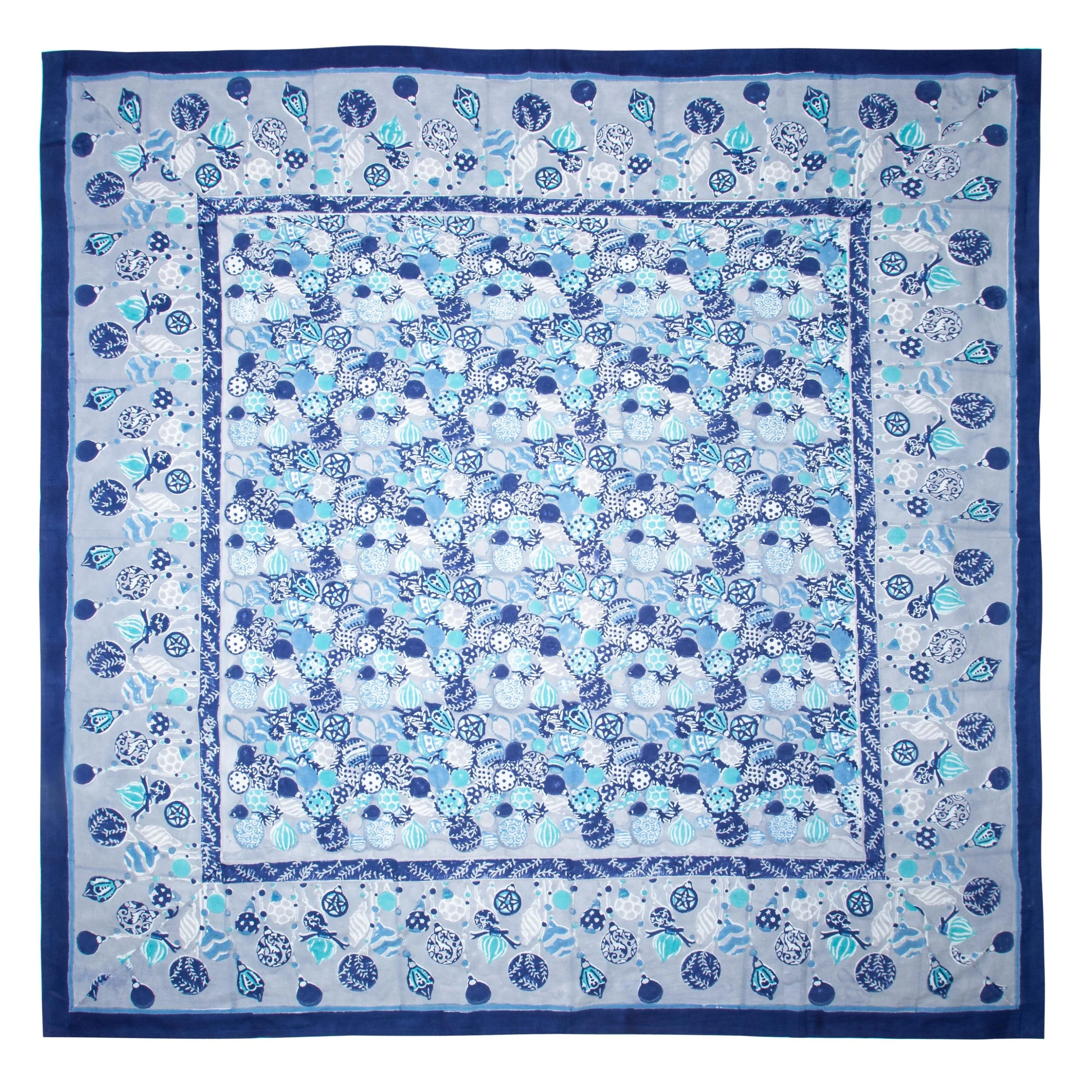 French Tablecloth Ornaments Blue 6 French Tablecloth Ornaments Blue - Image 6