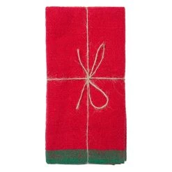 Color Block Red & Green Napkins 20x20 - Set Of 4